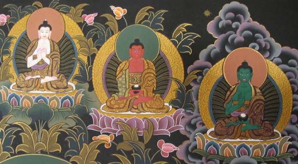 [hq] Tibetan Thangka Of Shakyamuni, [24k Real Gold]