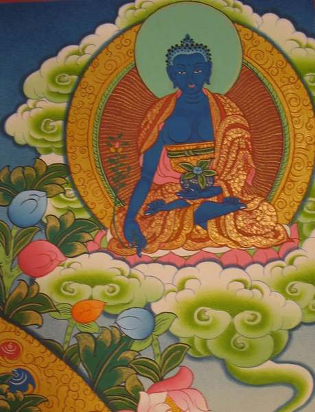 Tibetan Thangka Of White Tara, [24k Real Gold]