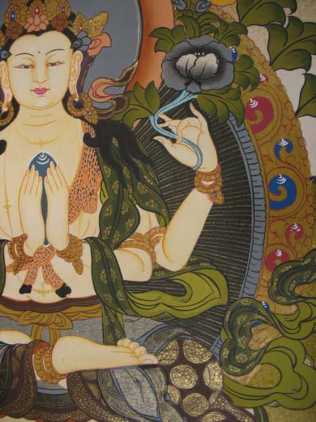 Tibetan Thangka Of Chengrezig