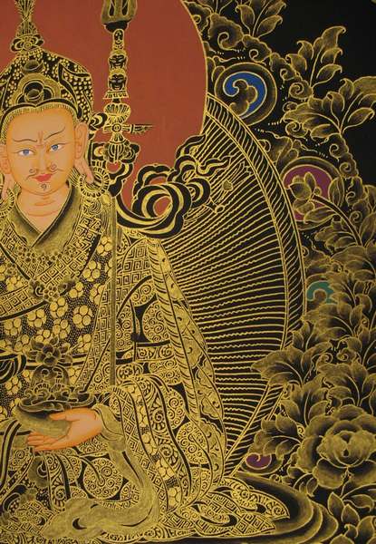Tibetan Thangka Of Guru Rinpoche