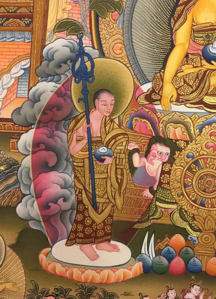 [master Quality] Tibetan Thangka Of Buddha Life Story, [24k Real Gold], [rare Find]