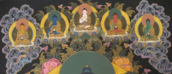 [hq] Tibetan Thangka Of Shakyamuni, [24k Real Gold]