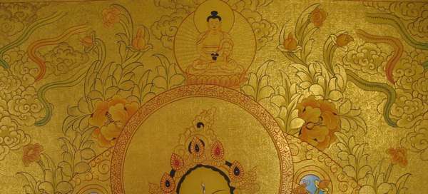 Tibetan Thangka Of White Tara, [24k Real Gold]