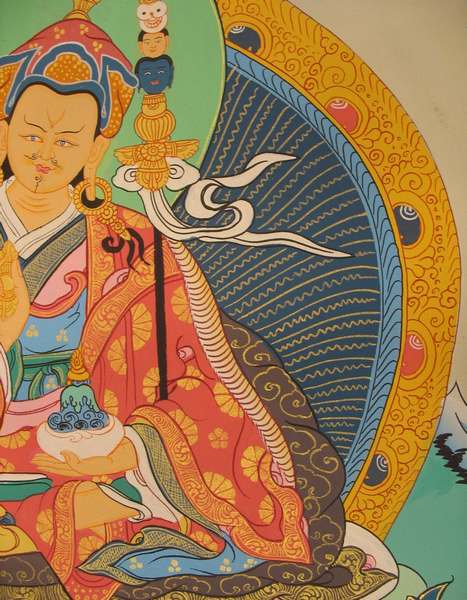 Tibetan Thangka Of Guru Rinpoche