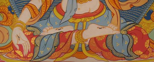 Tibetan Thangka Of White Tara