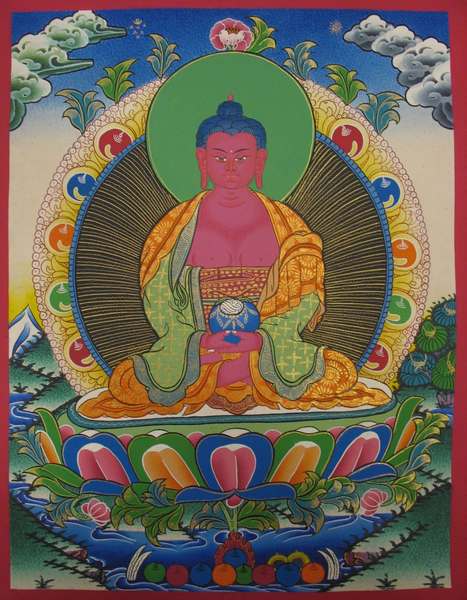 Tibetan Thangka Of Amitabha