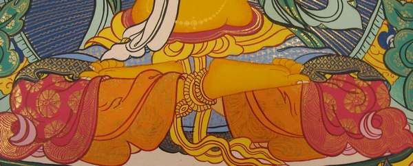 Tibetan Thangka Of Manjushri