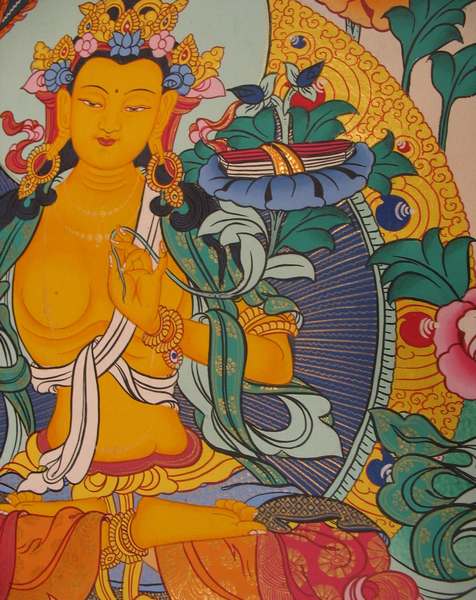 Tibetan Thangka Of Manjushri