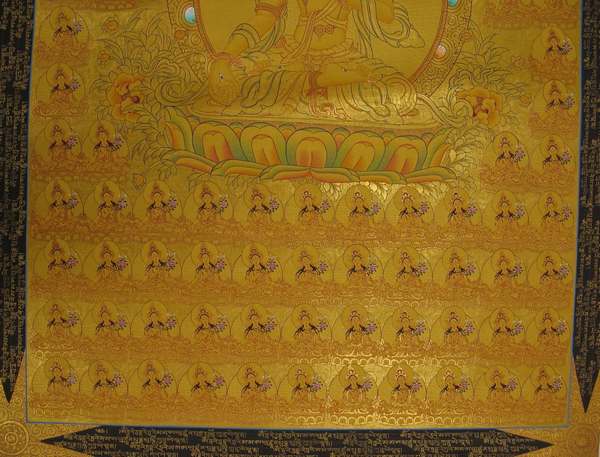 [hq] Tibetan Thangka Of 108 White Tara, [24k Real Gold]