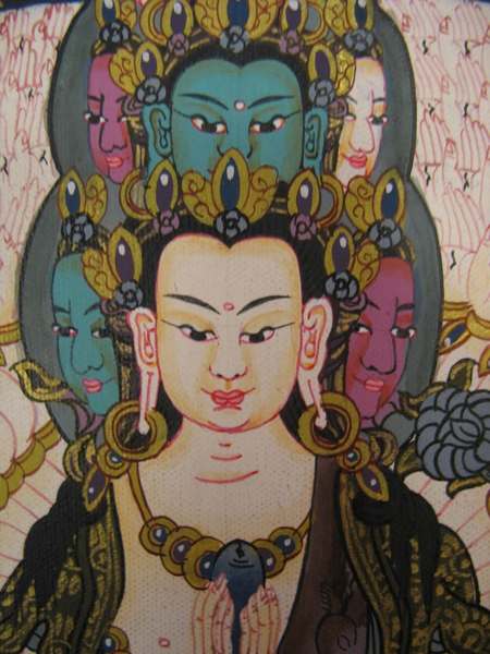 Tibetan Thangka Of Lokeshvara