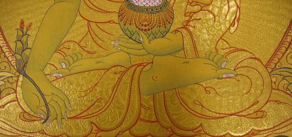 Tibetan Thangka Of Medicine Buddha