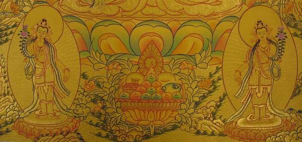 Tibetan Thangka Of Medicine Buddha