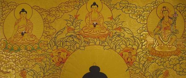 Tibetan Thangka Of Medicine Buddha