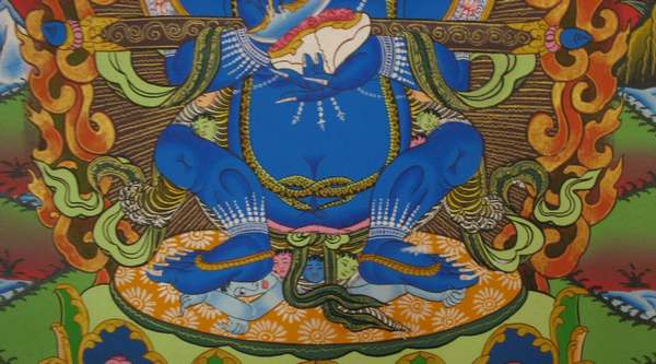 Tibetan Thangka Of Mahakala Panjaranatha
