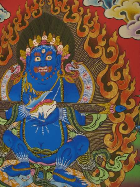 Tibetan Thangka Of Mahakala Panjaranatha