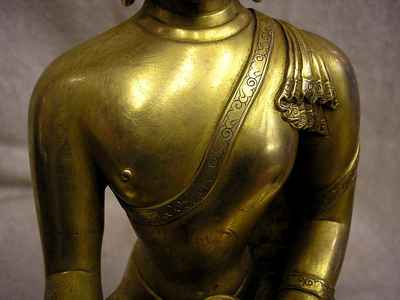 Shakyamuni Buddha Statue, [full Gold Plated], [old Post], [remakable]