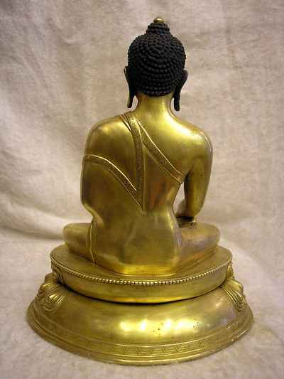 Shakyamuni Buddha Statue, [full Gold Plated], [old Post], [remakable]