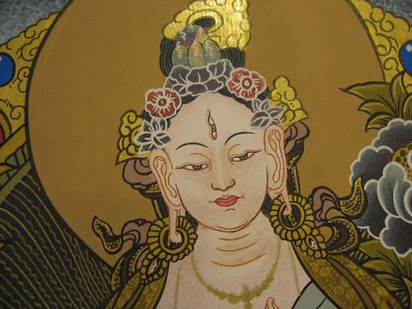 Tibetan Thangka Of White Tara
