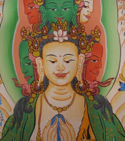 Tibetan Thangka Of Lokeshvara