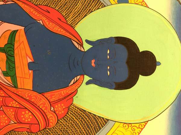 Tibetan Thangka Of Medicine Buddha