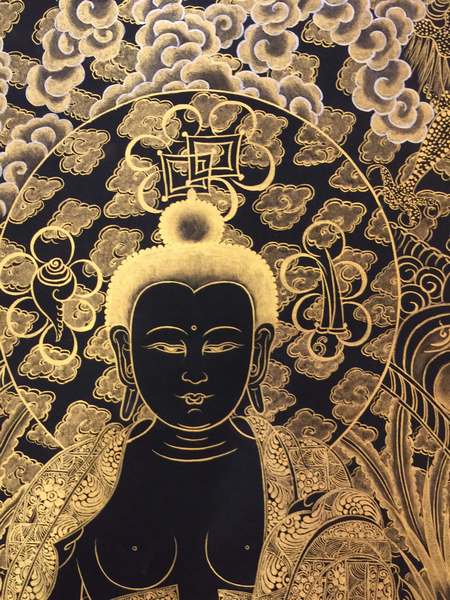 Tibetan Thangka Of Medicine Buddha