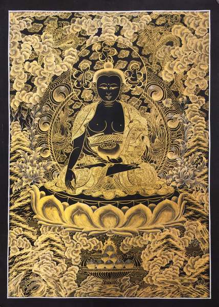 Tibetan Thangka Of Shakyamuni