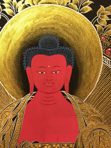 Tibetan Thangka Of Amitabha