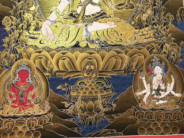 Tibetan Thangka Of White Tara