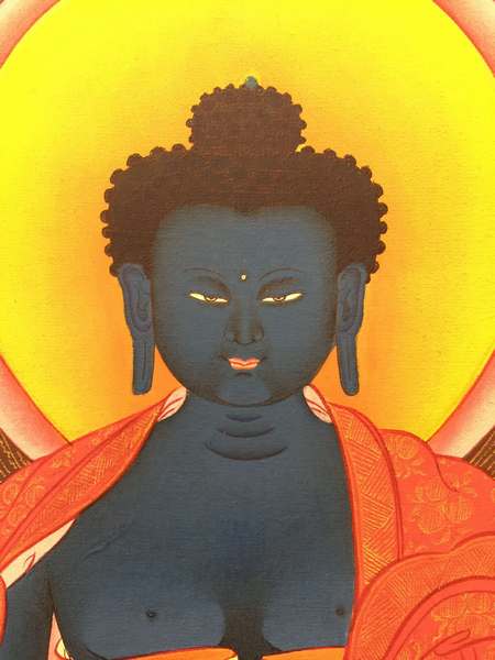 Tibetan Thangka Of Medicine Buddha