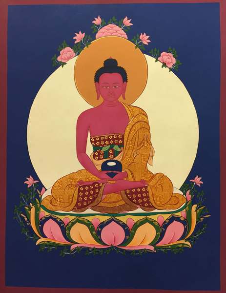 Tibetan Thangka Of Amitabha Buddha