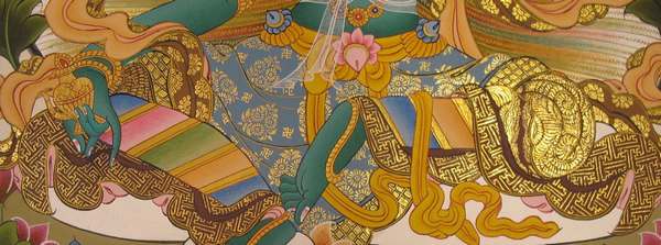 [hq] Tibetan Thangka Of 21 Tara, [24k Real Gold]