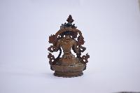 Buddhist Statue Of White Tara, [oxidized Finishing]