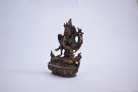 Buddhist Statue Of Avalokiteshvara, Chenrezig, [oxidized Finishing]