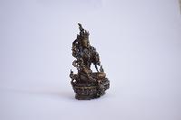 Buddhist Miniature Statue Of Green Tara, [oxidized Finishing]