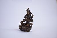 Buddhist Miniature Statue Of Green Tara, [oxidized Finishing]