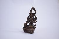 Buddhist Statue Of White Tara, [oxidized Finishing]