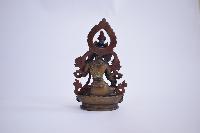 Buddhist Statue Of White Tara, [oxidized Finishing]