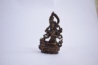 Buddhist Statue Of Green Tara, [oxidized Finishing]