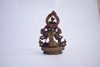 Buddhist Statue Of Green Tara, [oxidized Finishing]