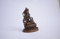 Buddhist Statue Of Vajrasattva, On Double Lotus Base [oxidized Finishing]