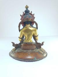 [old Stock], Tibetan Statue Of Vajrasattva, [partly Gold Plated], [painted Face], Last Piece