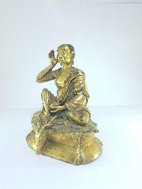 [old Stock], Tibetan Statue Of Milarepa, [full Fire Gold Plated], Last Piece