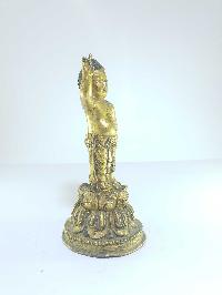 [old Stock], Tibetan Statue Of Baby Buddha, [full Fire Gold Plated], Last Piece