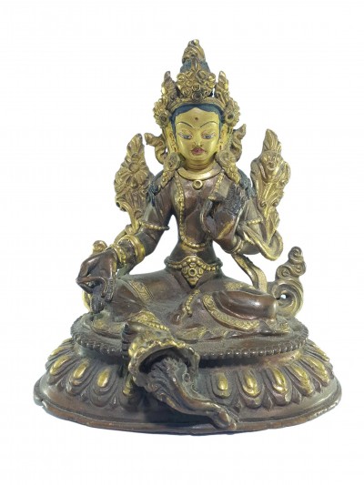 [old Stock], Tibetan Statue Of Green Tara