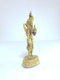 [old Stock], Tibetan Statue Of Green Tara, [full Fire Gold Plated], Last Piece