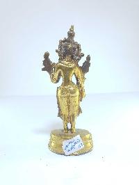 [old Stock], Tibetan Statue Of Green Tara, [full Fire Gold Plated], Last Piece