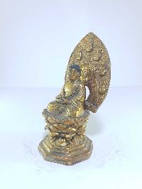 [old Stock], Tibetan Statue Of Amitabha Buddha, [full Fire Gold Plated], Last Piece