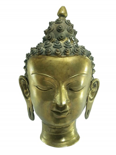 [old Stock] Statue Of Buddha Head [oxidized], [last Piece]