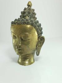 [old Stock] Statue Of Buddha Head [oxidized], [last Piece]