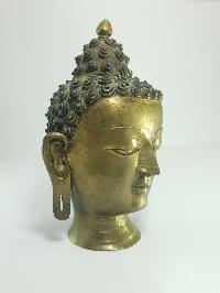 [old Stock] Statue Of Buddha Head [oxidized], [last Piece]